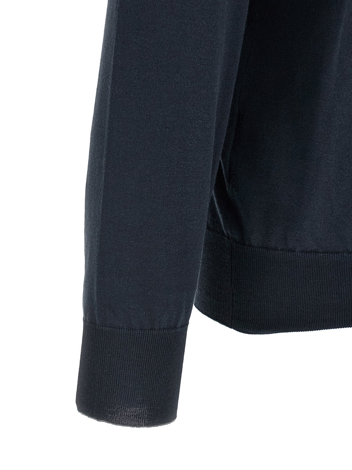 Brunello Cucinelli Cotton Cardigan Maglioni - Blu | effe0447ed2c52a6cd96e3a0ca80362134489609