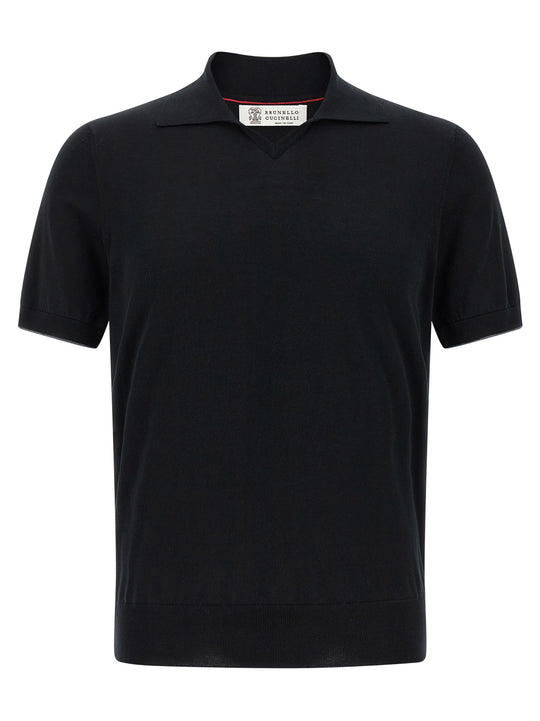 Cotton Shirt Polo Nero