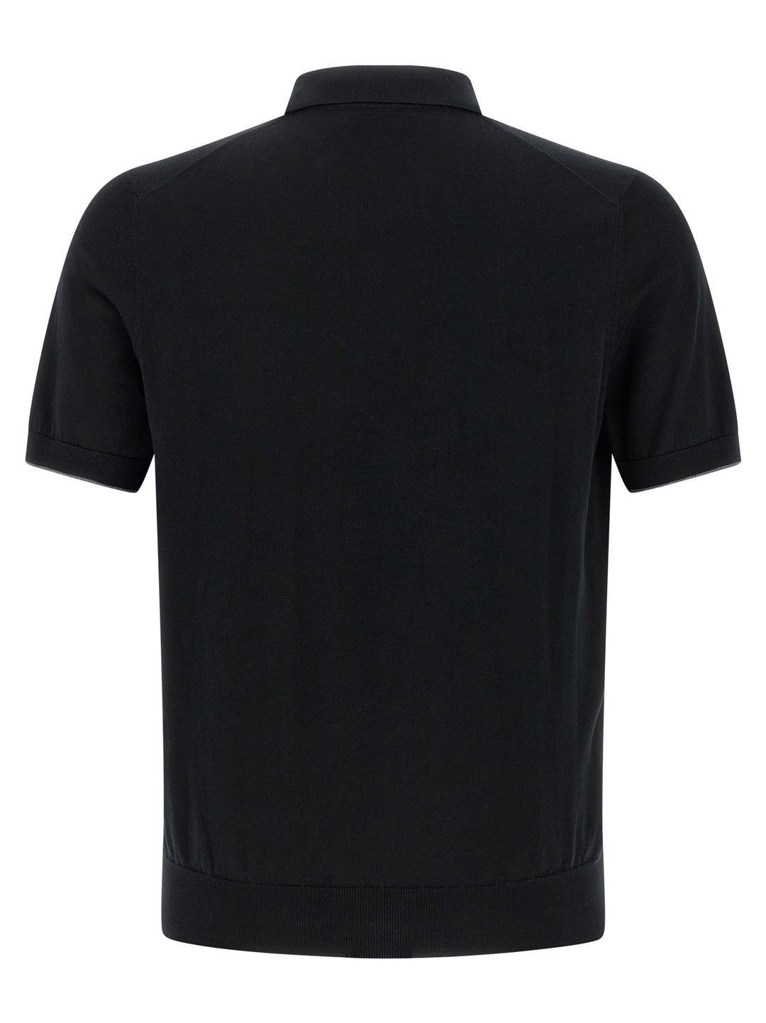 Brunello Cucinelli Cotton  Shirt Polo - Nero | e1cb1e30411487a843f3b5a2ef1795ee3e06ba51