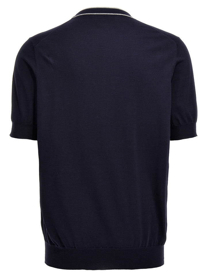 Short Sleeve Sweater Maglioni Blu