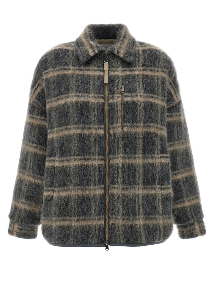 Brunello Cucinelli Padded Mohair Jacket Puffer Jackets - Grigio | cdf5b9dbd86c02dbbe127be4f2ac2f9d35c5a416