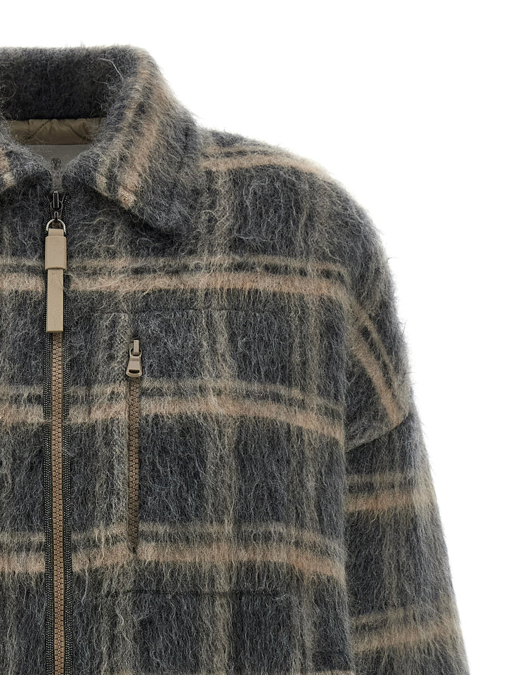 Brunello Cucinelli Padded Mohair Jacket Puffer Jackets - Grigio | 52e8c8a9688dd61c0ba447b861bbd2e9b101463b