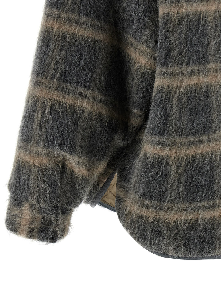 Brunello Cucinelli Padded Mohair Jacket Puffer Jackets - Grigio | 3414c1181d7729478a0d0b2739fed044f7050b7f