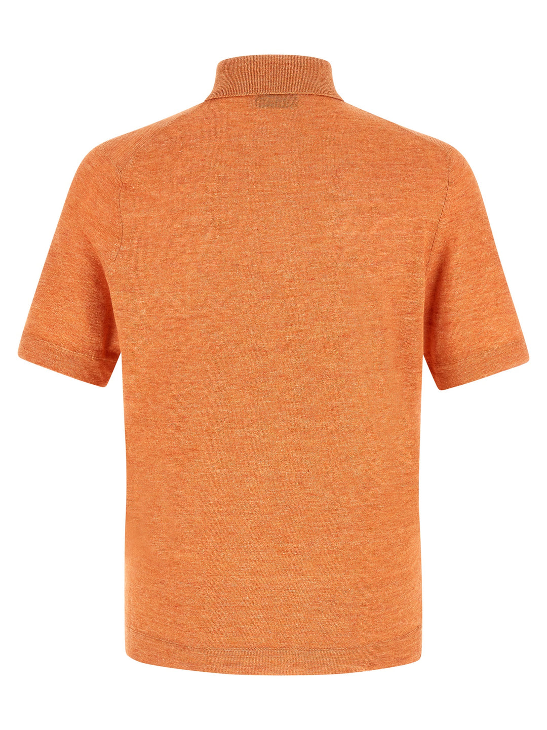 Brunello Cucinelli Linen Cotton  Shirt Polo - Arancione | ea34a2e4b91c58d4e6d999628727e13aca294068