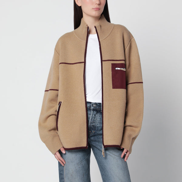 Felted Louis Zip-Up Jacket In Camel