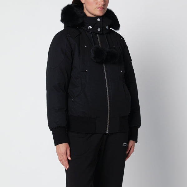 Debbie Original Black Hooded Bomber Jacket