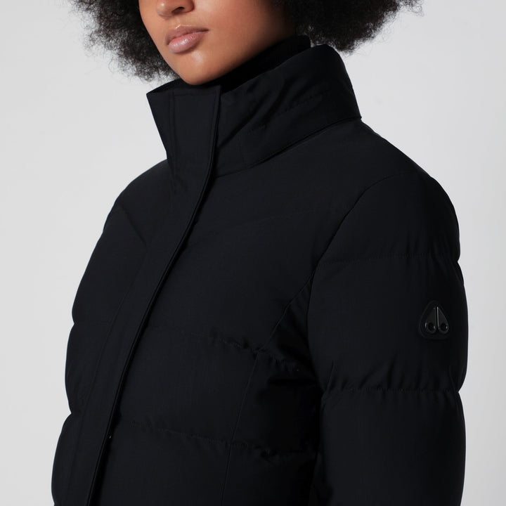 Moose Knuckles Jocada Long Black Nylon Parka