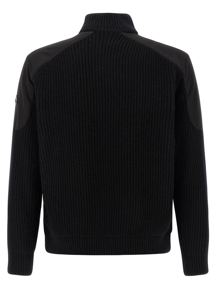 Moose Knuckles Magnus Knit Hybrid Puffer Jackets - Nero | 506cf789b814a223fe5856adbf3aa832d862e21f