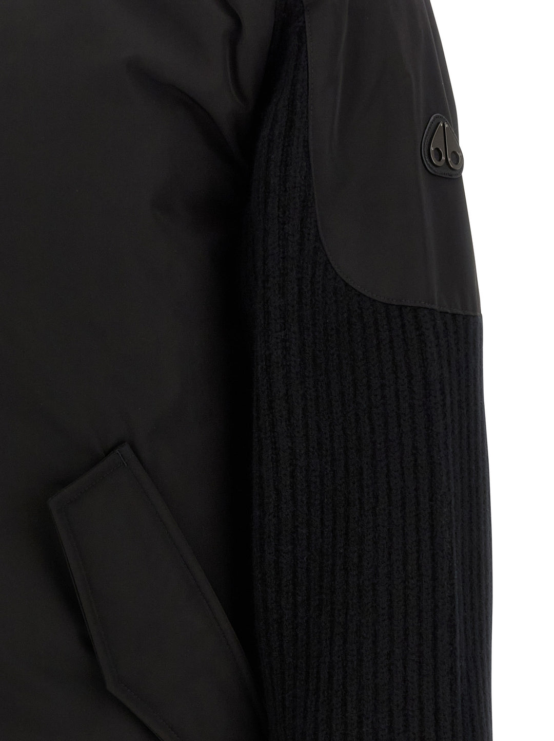 Moose Knuckles Magnus Knit Hybrid Puffer Jackets - Nero | a1fce503267f9fc6b99c441d9f2847ed60359f4b