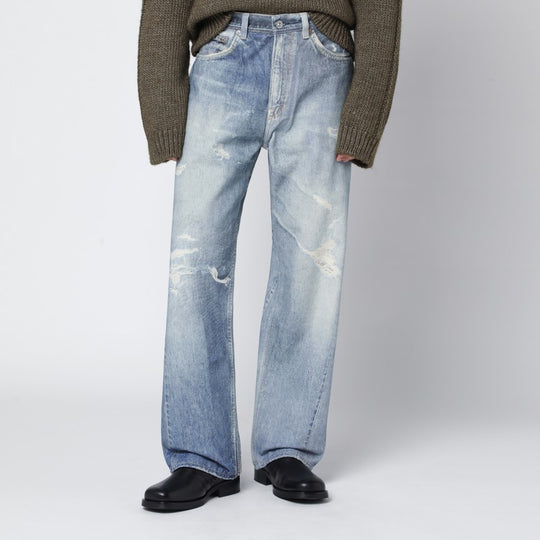 Faded Blue Third Cut Jeans