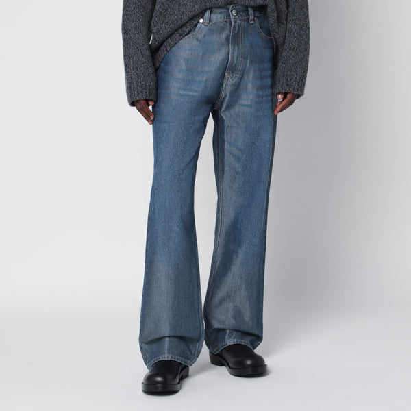 Third Cut Elektrisch Blaue Waschung Jeans