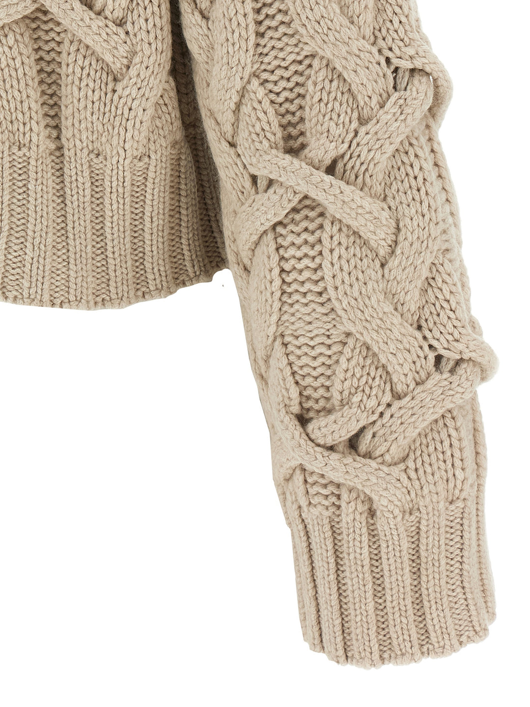 Brunello Cucinelli Braided Sweater Maglioni - Beige | b852803290c3fea3fdcb9c070880bcac4222f46e