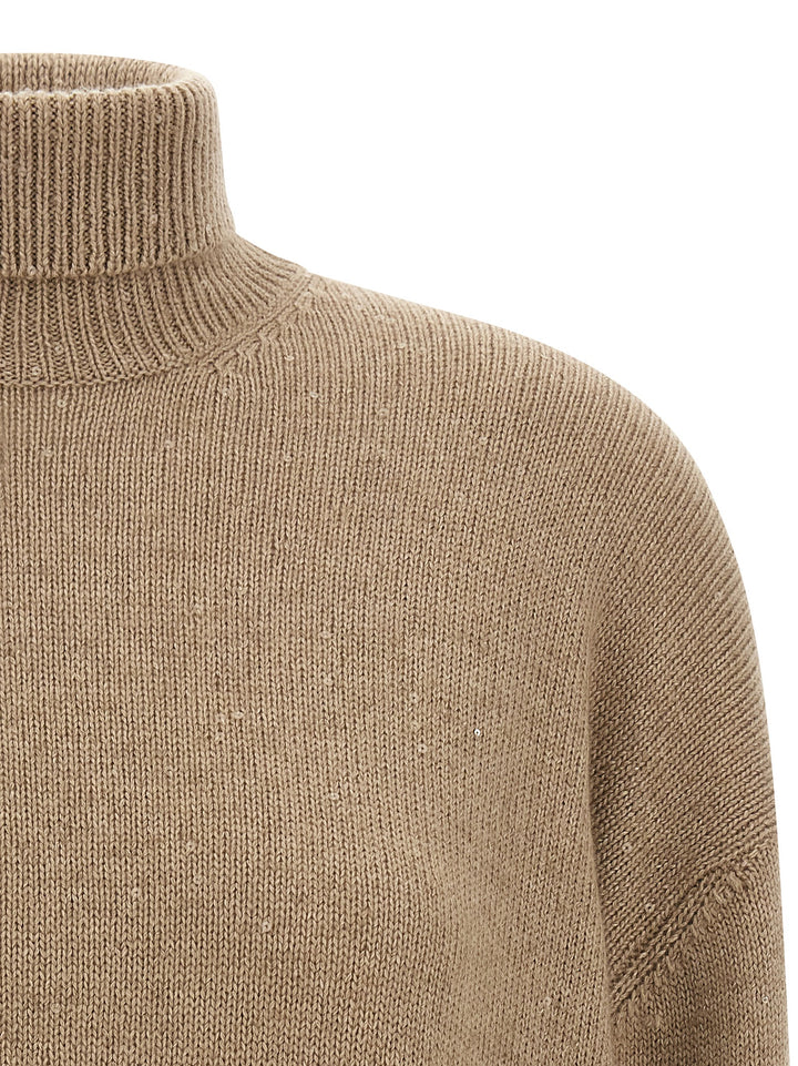 Brunello Cucinelli Sequin Sweater Maglioni - Marrone | 4b66dbd2efdb208ae561cc2e921da07902d57280