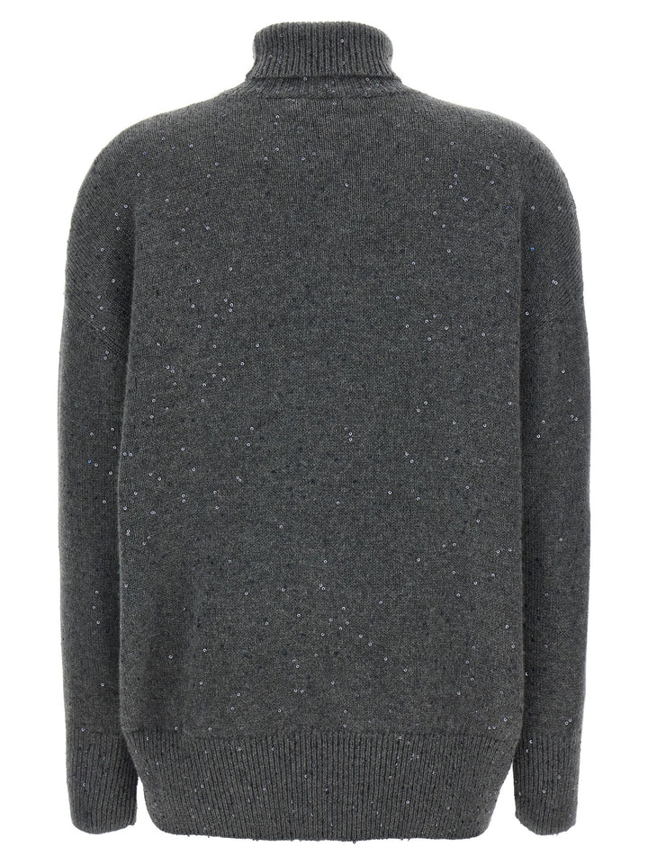 Brunello Cucinelli Sequin Sweater Maglioni - Grigio | 4eb963b62970db9936de04569b38aafd6952b5b2