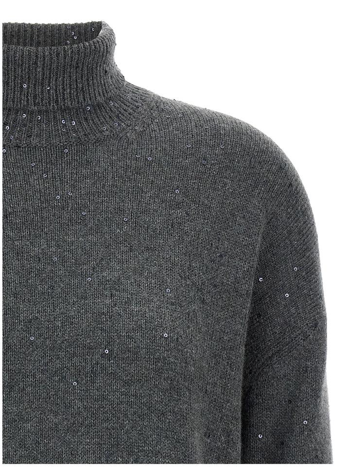 Brunello Cucinelli Sequin Sweater Maglioni - Grigio | 1dfb4fe1154dbc4ccb38f72eaa17ab5e91cbcf75