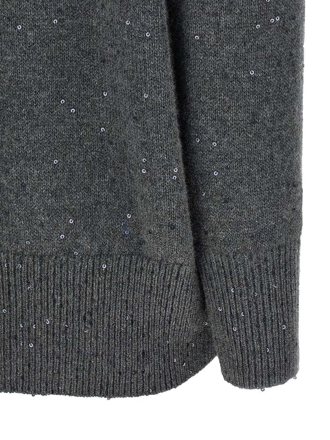 Brunello Cucinelli Sequin Sweater Maglioni - Grigio | 819f50d1aee1b796355519cd6e72fcb987514f68