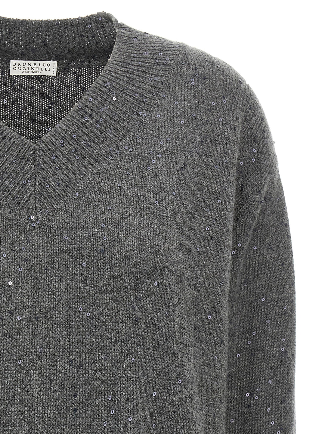 Brunello Cucinelli Sequin Sweater Maglioni - Grigio | 0c9dae9684a837d8d2b340ade80077312525d139