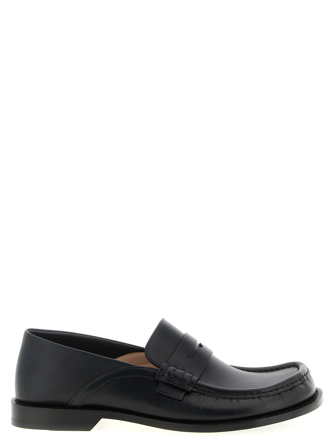 Loewe Campo Flap Back Mocassini - Nero | 1429239acec0018c0344929154e4eb00acc854a5