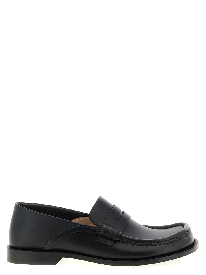 Loewe Campo Flap Back Mocassini - Nero | 1429239acec0018c0344929154e4eb00acc854a5