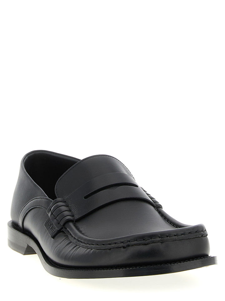 Loewe Campo Flap Back Mocassini - Nero | 9a69b4ea7f6de8e931e1b5737fa153a623a41fc0