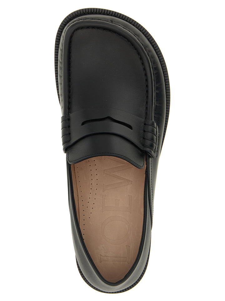 Loewe Campo Flap Back Mocassini - Nero | d56d6f6469e0779a0a5c5c10bfbd51cd0d8cc2f5