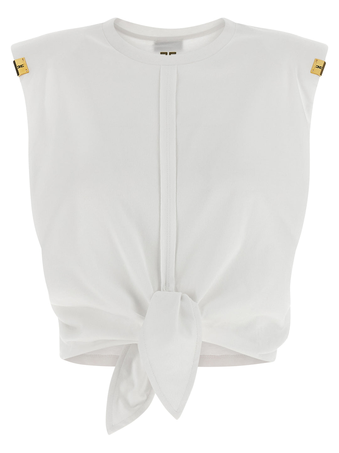 Elisabetta Franchi Knot T shirt - Bianco | 2f350e9357107fc035642b09db842642ea8fd56c