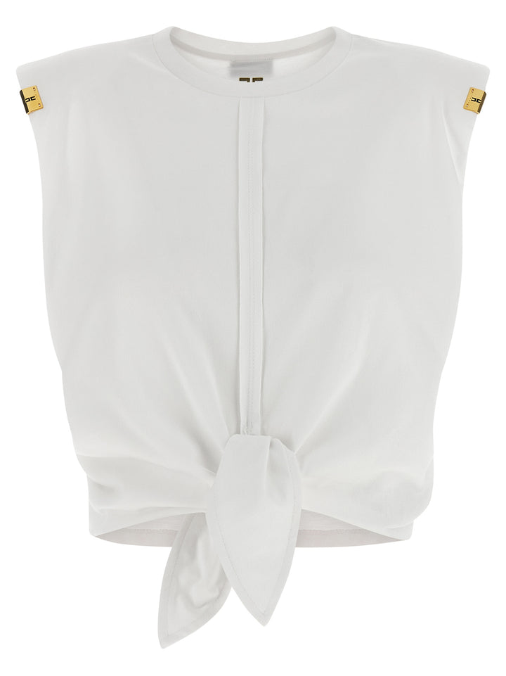 Elisabetta Franchi Knot T shirt - Bianco | 2f350e9357107fc035642b09db842642ea8fd56c