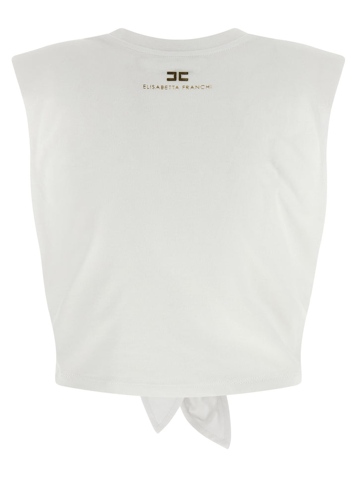 Elisabetta Franchi Knot T shirt - Bianco | ac8642bebcb9deeeb005f2c9365500dc9c76d769