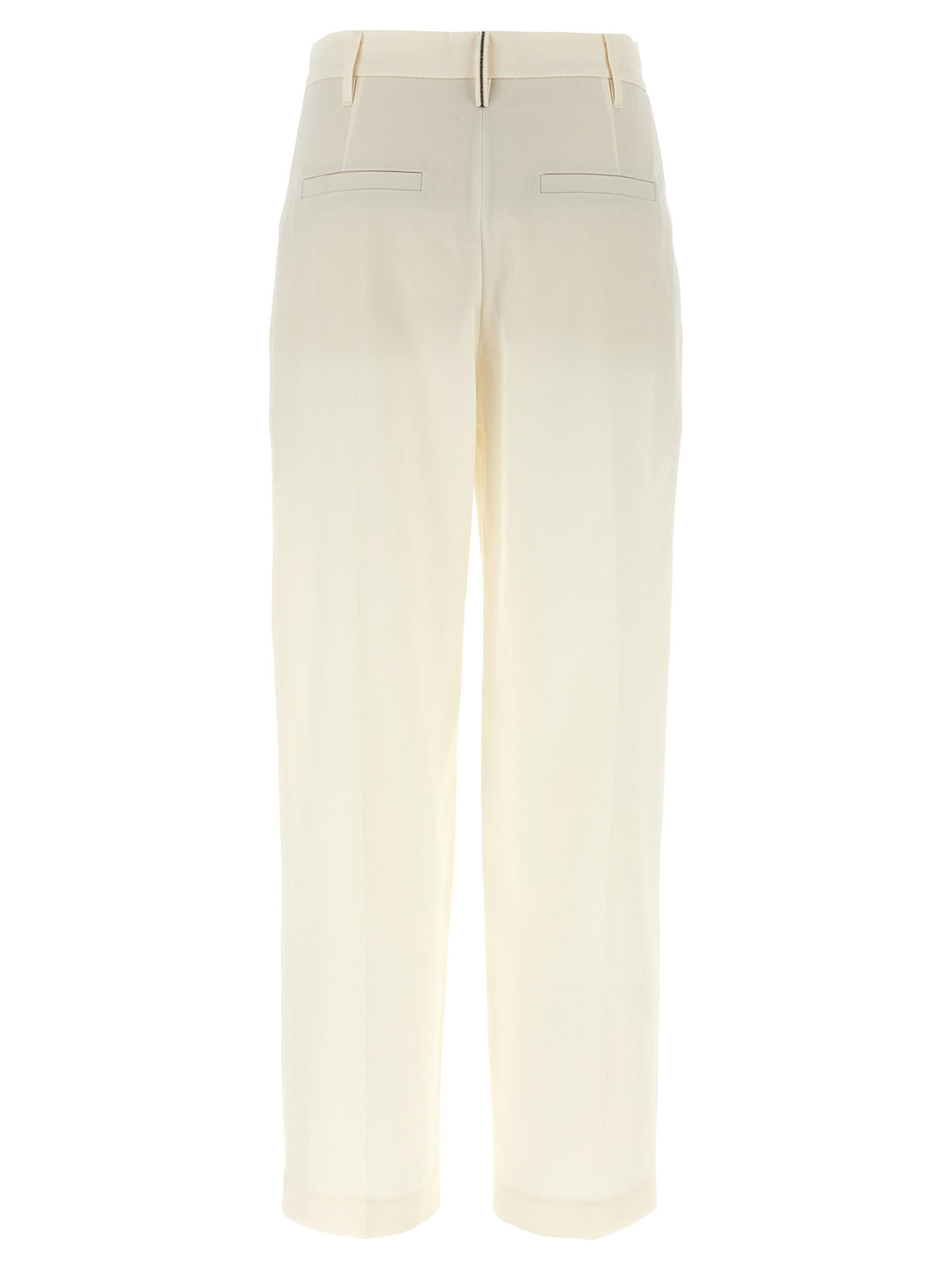 Brunello Cucinelli Pleat Pantaloni - Bianco | 503b901fa0ad5b5ae00c94e08b76c041e58e2385