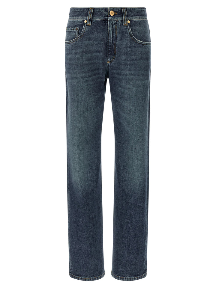Brunello Cucinelli The Column Jeans - Blu | ae928c0faf262e09be735ba9ee1c049886af1159