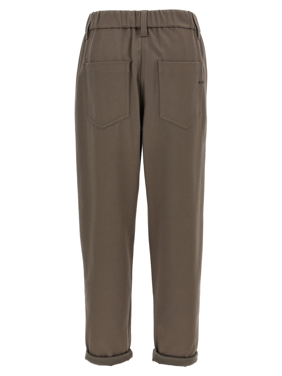 Brunello Cucinelli Shiny Bartack Pantaloni - Grigio | 42abe70485a990217a9825102e301fa15a73a3a4