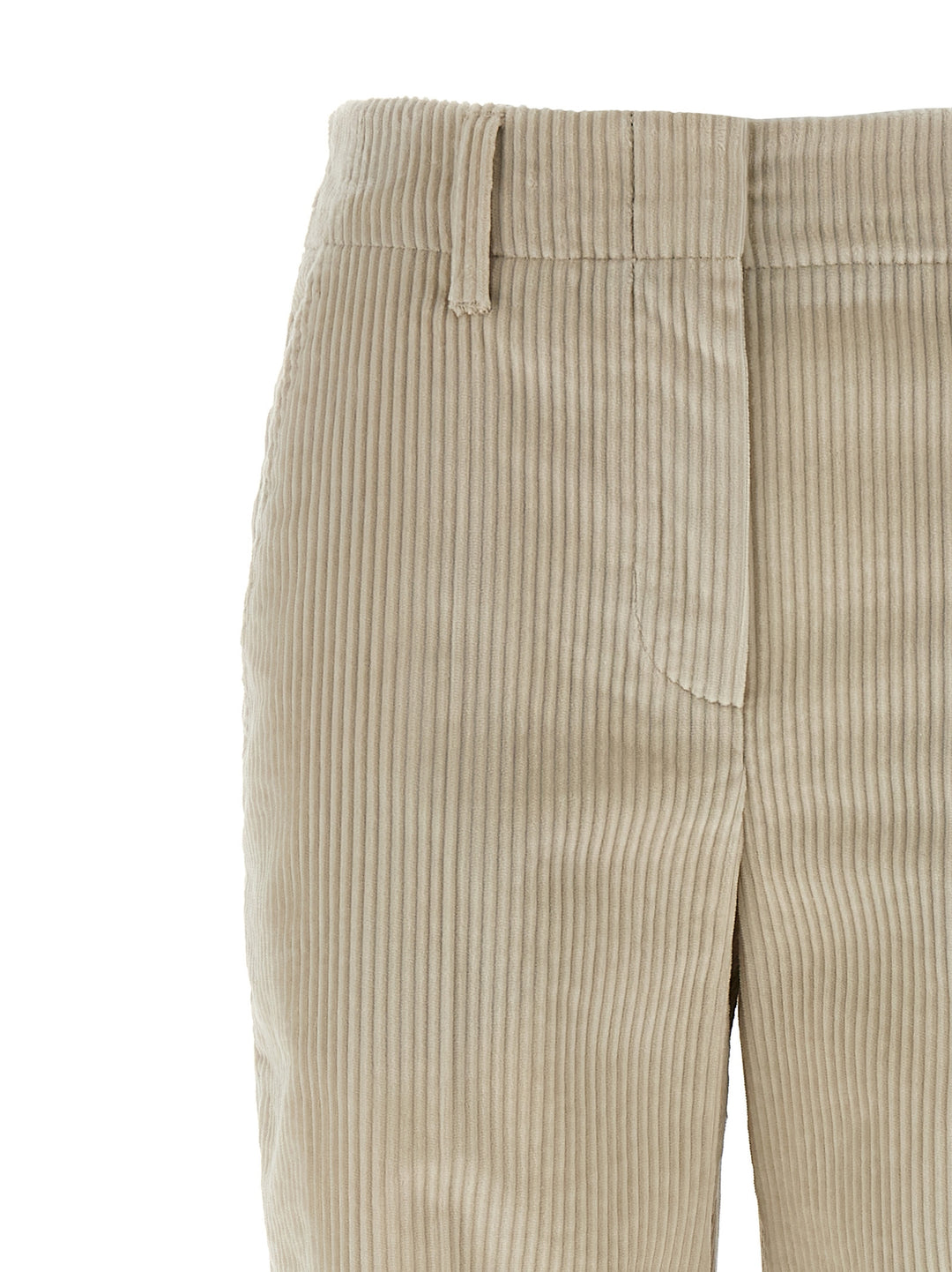 Brunello Cucinelli Monile Velvet Pantaloni - Beige | 1e1f9f68a6a0bb5a18f28d7f406af249d6a157ed
