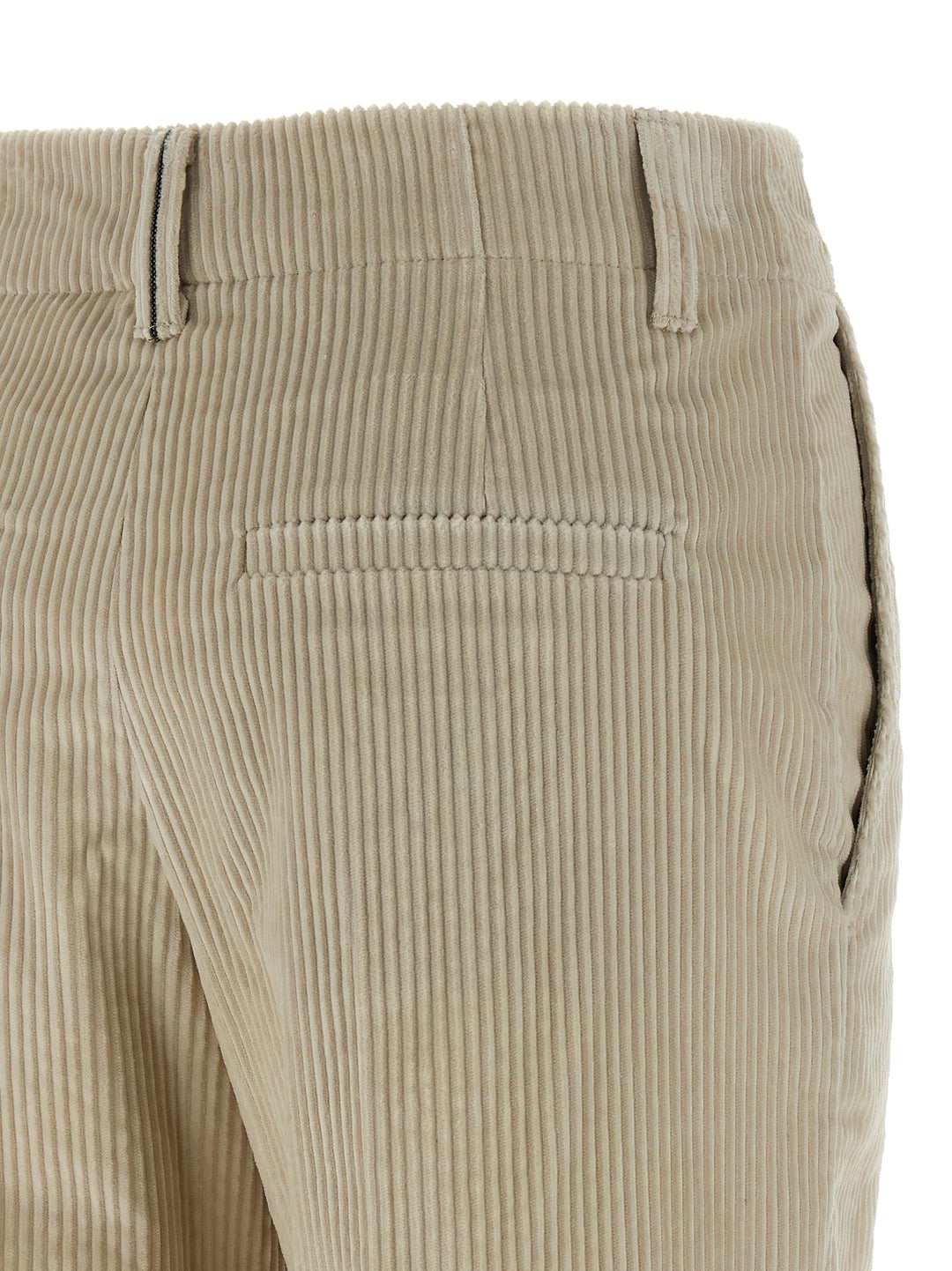 Brunello Cucinelli Monile Velvet Pantaloni - Beige | 13408b27596f6fe590ab2dbb5401473b04165ed2