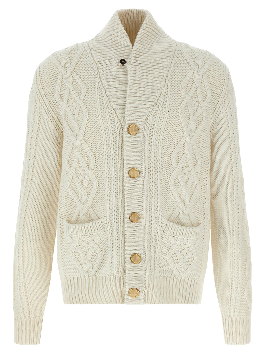 Brunello Cucinelli Cashmere Cardigan Maglioni - Bianco | b6f646f90e947de63049cdebeed697fc40754c52