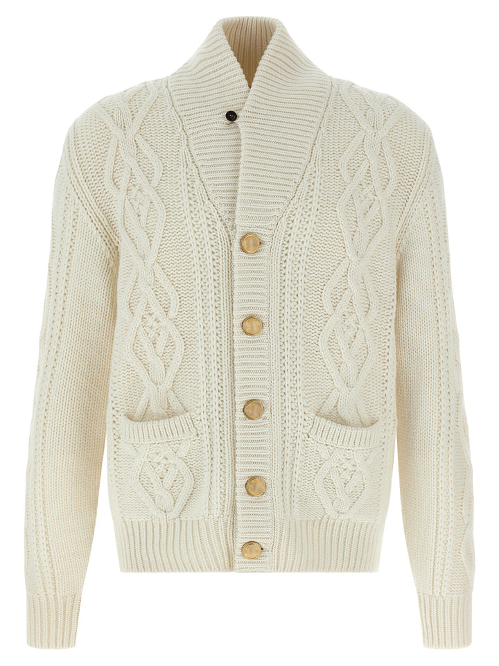 Brunello Cucinelli Cashmere Cardigan Maglioni - Bianco | b6f646f90e947de63049cdebeed697fc40754c52