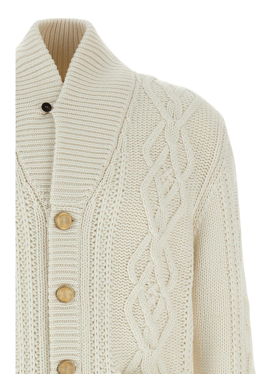 Brunello Cucinelli Cashmere Cardigan Maglioni - Bianco | 606fbe23b97424850328192efd3f50828a81762d