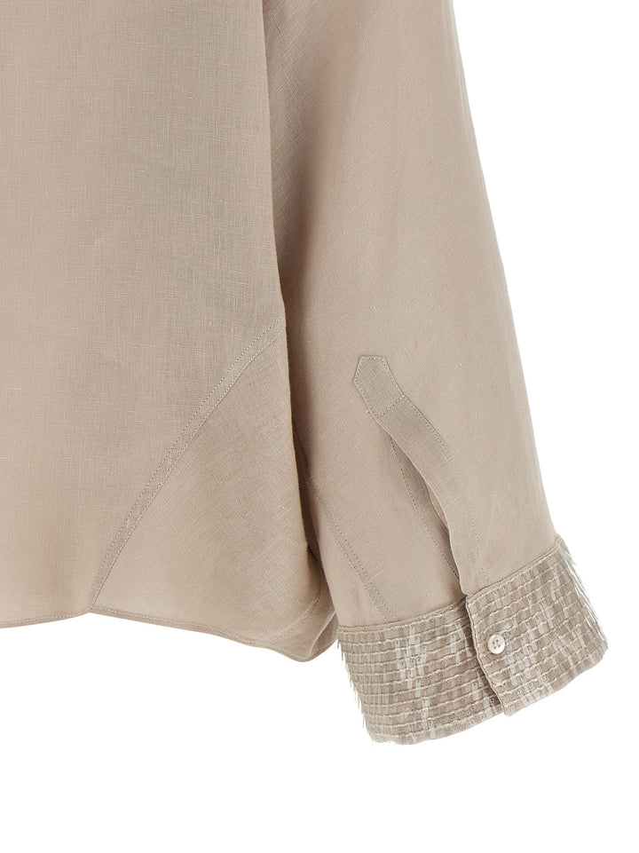 Brunello Cucinelli Dazzling Cascade Cuffs Camicie - Beige | 3d2bfd9e90a9287ee24daab842191739c1cabc20