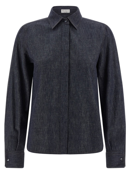Monile Denim Shirt Camicie Blu