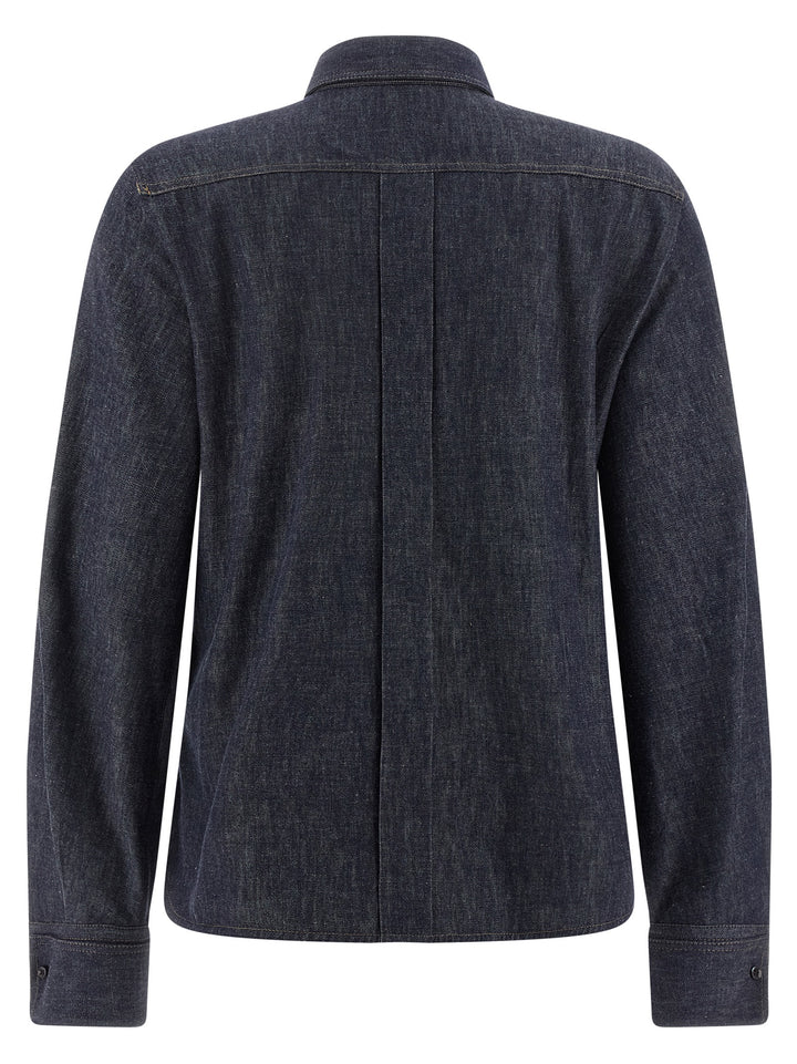 Brunello Cucinelli Monile Denim Shirt Camicie - Blu | f94a1bce82bb1212479275dbc1bd56bba00b2e29