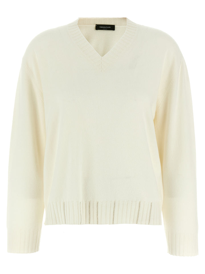 Fabiana Filippi Jewel Detail Sweater Maglioni - Beige | ac70f31878065dfcad57fecb06fbf2625771d9e7