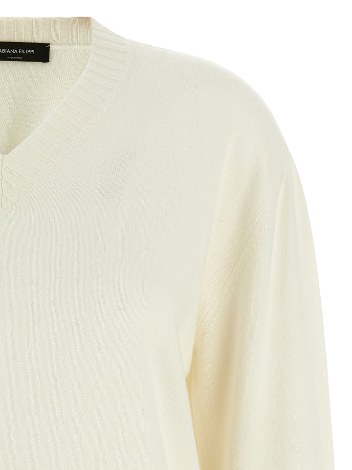 Fabiana Filippi Jewel Detail Sweater Maglioni - Beige | e24654d198498327cafb201b54fb0659d18677e1