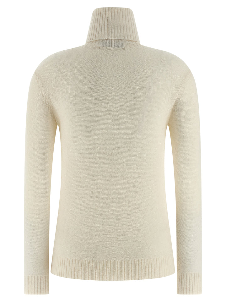 Fabiana Filippi Sequin Turtleneck Sweater Maglioni - Bianco | 1509d39ffc078479c2b74cd48f33190f36484d77