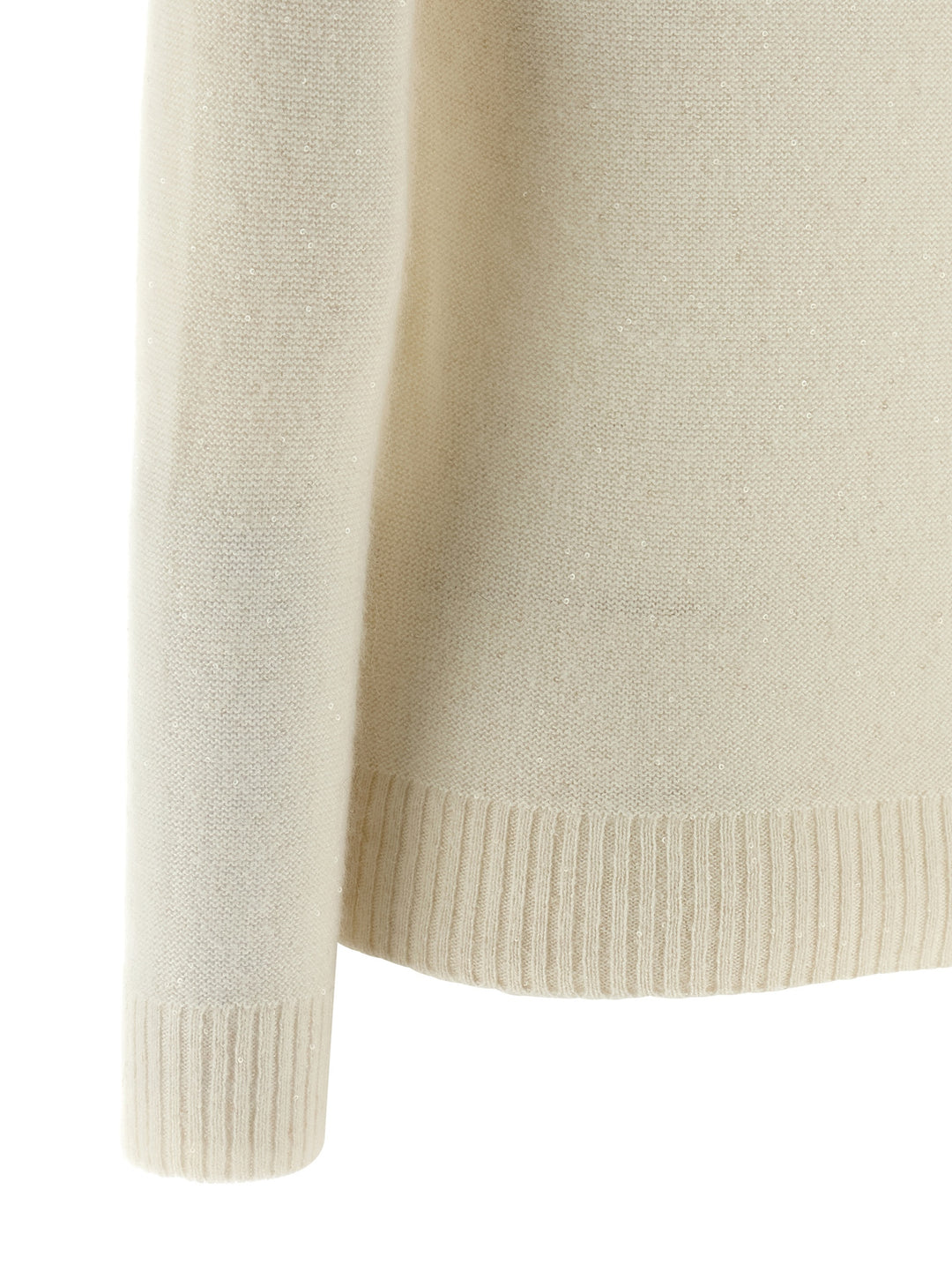 Fabiana Filippi Sequin Turtleneck Sweater Maglioni - Bianco | 904d2e62d1a50d752480fc8643f8ea7274c79d32