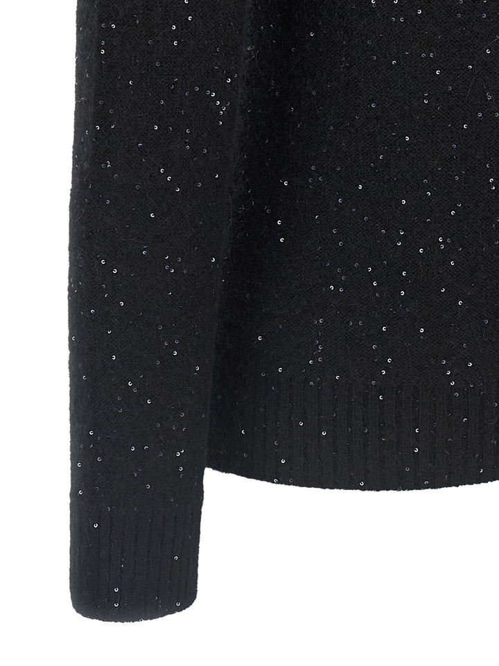 Fabiana Filippi Sequin Turtleneck Sweater Maglioni - Nero | ee1043dc4ca6bfa7faafbe0fe6b9e9fe33bb9464