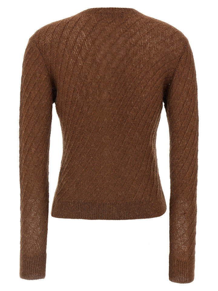 Fabiana Filippi Sequin Crochet Cardigan Maglioni - Marrone | 319c4ad9070834a75221b41caabe98e30015ce1d