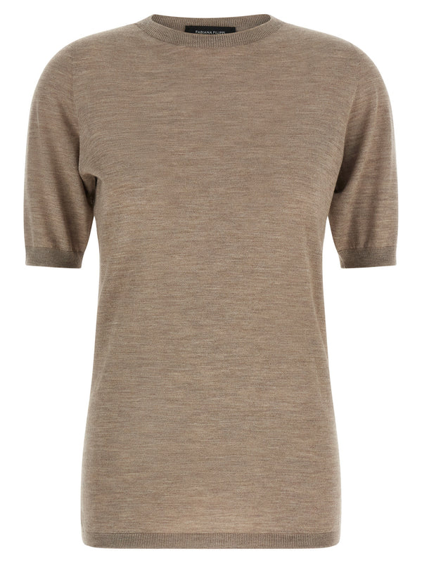 Cashmere And Silk Sweater Maglioni Beige