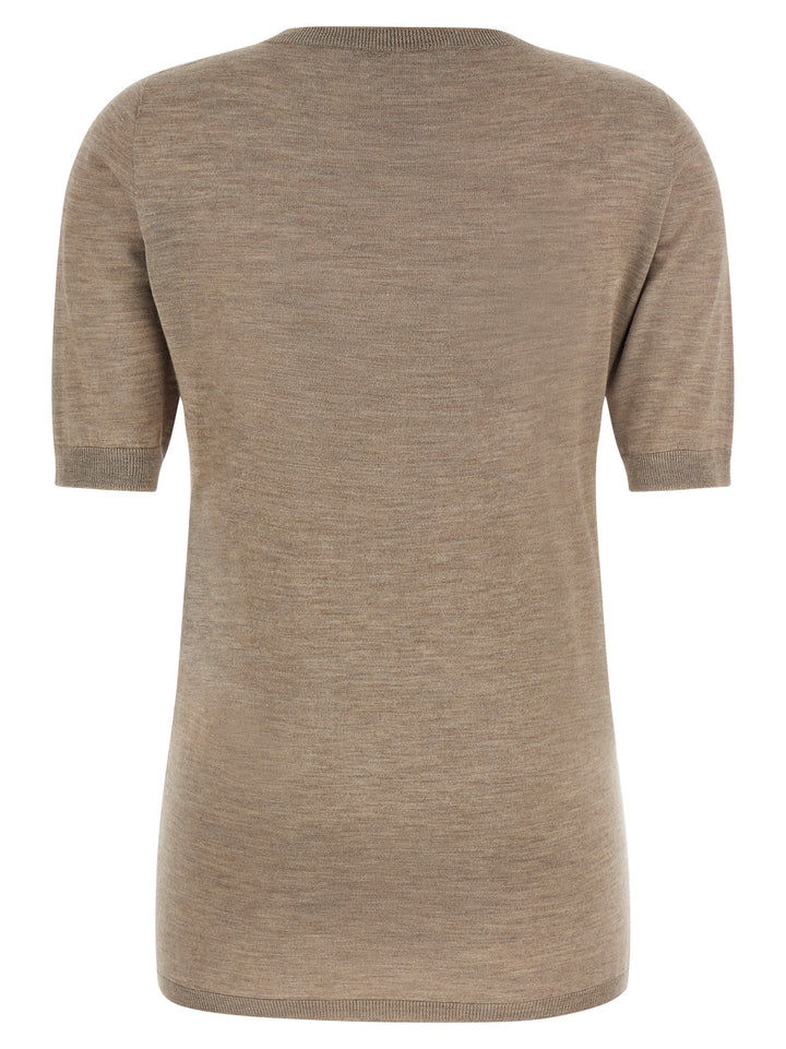 Fabiana Filippi Cashmere And Silk Sweater Maglioni - Beige | 34ad3e18f4349d8a88ed8a2df357e1cc34e82d01