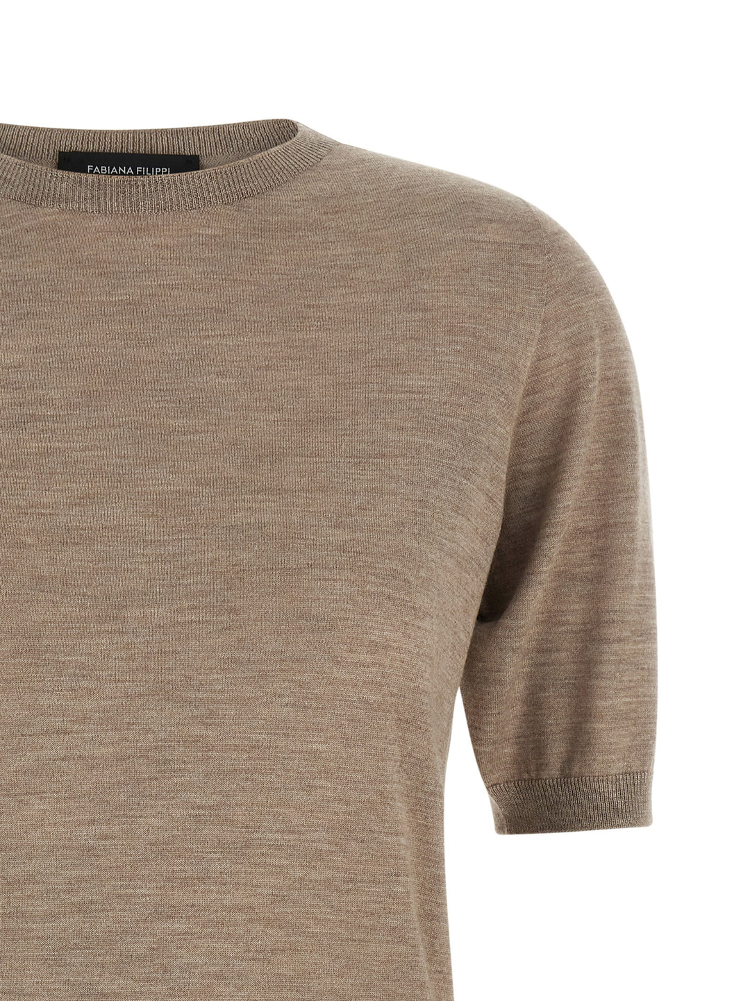 Fabiana Filippi Cashmere And Silk Sweater Maglioni - Beige | 4631679d31914cc475de96bda29f0ccca308292b