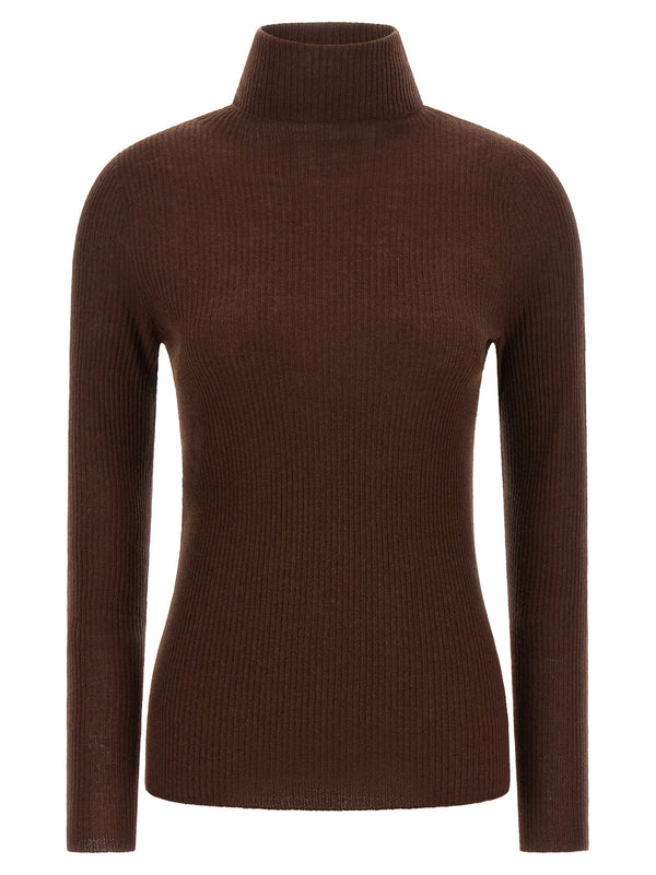 Ribbed Turtleneck Sweater Maglioni Marrone
