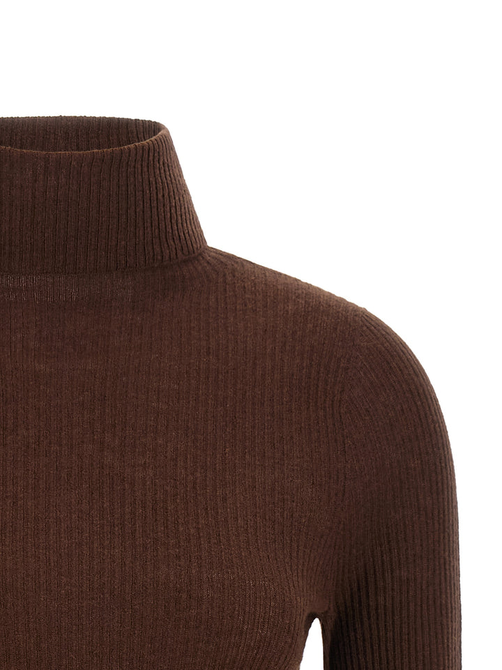 Fabiana Filippi Ribbed Turtleneck Sweater Maglioni - Marrone | 7b0446b0b26b9b82498169277977704e227e30d1